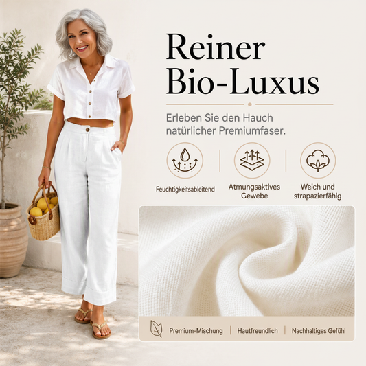 Abszolút must-have🔥👖 Könnyű, lenvászon keverékből készült nadrág – folyékony eséssel és klasszikus egyenes szárral, ideális munkához vagy hétvégére