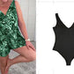 🌸Nyári akció 50% kedvezmény🌸Ujjatlan V-nyakú nyomott fürdőruha szett (laza, vékony fekete jumpsuit jellemzi)