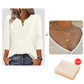 ☀️👚Top Pick - Csipkeszegélyű V-nyakú blúz – Légáteresztő anyag és előnyös esés munkahelyre vagy hétvégére 🌿