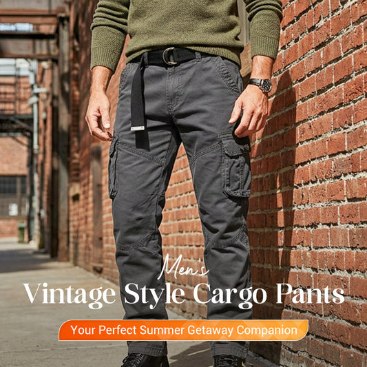 👖 Klasszikus férfi taktikai cargo nadrág – több zsebbel, strapabíró, állítható szárral 🔧
