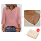 ☀️👚Top Pick - Csipkeszegélyű V-nyakú blúz – Légáteresztő anyag és előnyös esés munkahelyre vagy hétvégére 🌿