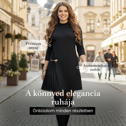 📢📢60%-os kedvezmény!! 💝Elegáns, hosszú ujjú, redős ruha
