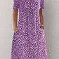 💖👗 2026 Elegáns kerek nyakú, virágos, csillagos, elegáns virágos ruha