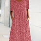 💖👗 2026 Elegáns kerek nyakú, virágos, csillagos, elegáns virágos ruha