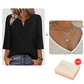 ☀️👚Top Pick - Csipkeszegélyű V-nyakú blúz – Légáteresztő anyag és előnyös esés munkahelyre vagy hétvégére 🌿