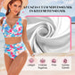 🌼 Női divatos szexi nyomtatott fürdőruha – 3 darabos szett | Bikini + pareo, strand – Utánvét 👙✨