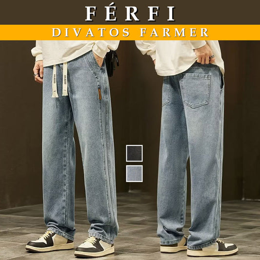 🎉 2026 Férfi laza, egyenes szabású farmer 👖
