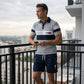 🔥Férfi Rövid Ujjú Casual Szett, Nyári Strand Divat Sportruházat, Kockás Mintás, Testhezálló, Térd Fölött