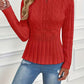 Női vastag kötött kerek nyakú peplum pulóver🧶👚