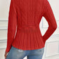 Női vastag kötött kerek nyakú peplum pulóver🧶👚