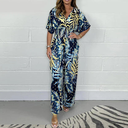 💖2026 Femeii divatos, leveles mintás jumpsuit