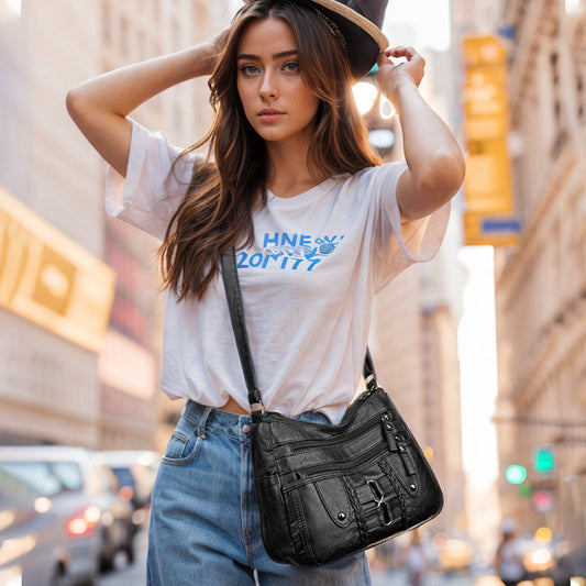 ✨Retro stílusú nagy kapacitású puha bőr női kézitáska🌸