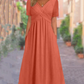 👗 Női V-nyakú, Rövid Ujjú, Hosszú Ruha 🌸 Elegáns, Esésében Szabadon Folyó, Kényelmes Anyag Mindennapi Kifinomultság