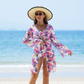 🌼 Női divatos szexi nyomtatott fürdőruha – 3 darabos szett | Bikini + pareo, strand – Utánvét 👙✨