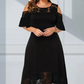 🌸✨ Noi Elegans Cold Shoulder Csipkeszegely Ruha - 4 szin | S-4XL | Romantikus | Alkalmi