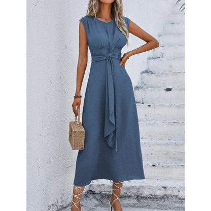 ✨ Elegáns női ruha kerek nyakkal - kényelem és stílus minden pillanatban! 🌸