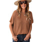 🔥 [S-XL] 🎁👚 Női Loose Fit rövid ujjú kötött felső