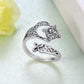 🥰 S925 Sterling Ezüst Kelta Csomós Nyitott Gyűrű 💍✨
