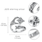 🥰 S925 Sterling Ezüst Kelta Csomós Nyitott Gyűrű 💍✨