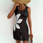 🎁2026 New Arrivals 50% OFF💥Women's Floral Hollow-Out Slit Beach Cover-Up Dress