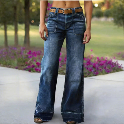 ✨🔥Női retro flare farmer zsebekkel👖