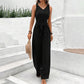 Női egyszínű derékpántos jumpsuit