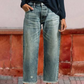 👖Újonnan érkezett 50% KEDVEZMÉNY!🥰Retro Női Farmernadrág, Cropped, Egyenes Szárú