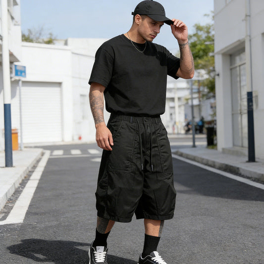 👖【2XL–9XL】💪Férfi capri nadrág kötőpánttal, nagy méretekben