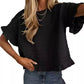 📢📢40% KEDVEZMÉNY !! ⏰Női rövid ujjú fodros kötött felső