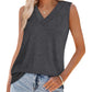 Női alkalmi V-nyakú laza fazonú tank top