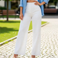 Női egyszínű laza szárú nadrág – 8 szín | S–3XL