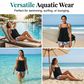 🌸 Nagyméretűeknek is megfelelő tankini és boyshort fürdőruha-szett – Gyorsan száradó strandfürdőruha 🏊♀️