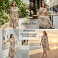 👗  Virágmintás, redős midi ruha – Elegáns, nőies ✨