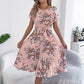 👗  Virágmintás, redős midi ruha – Elegáns, nőies ✨