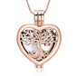 Tree of Life Heart Locket Urn Necklace