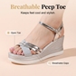 👡🌬️ Női nyitott orrú, bokapántos ékszandálok – Magasságnövelő és kényelmes – Utánvétellel ✨✅