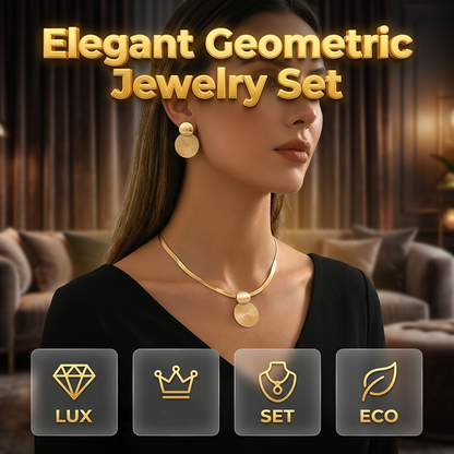 💫  Modern geometrikus ékszerszett – aranyozott, könnyű, elegáns 🔶