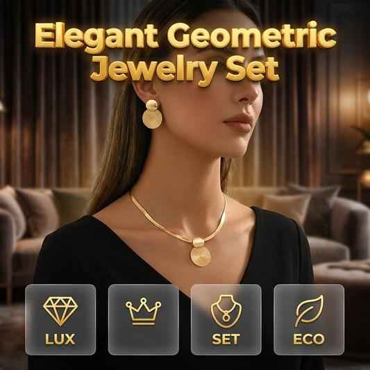 💫  Modern geometrikus ékszerszett – aranyozott, könnyű, elegáns 🔶