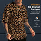 🐆 Férfi leopárdmintás szett – rövid ujjú felső és rövidnadrág, 3D-nyomtatás 🧊