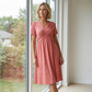 👗 Női V-nyakú, Rövid Ujjú, Hosszú Ruha 🌸 Elegáns, Esésében Szabadon Folyó, Kényelmes Anyag Mindennapi Kifinomultság