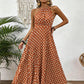 🍊👗Retro pöttyös, nyakpántos ruha