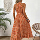 🍊👗Retro pöttyös, nyakpántos ruha