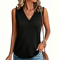 👚  Női V-nyakú, ujjatlan top – puha, réteges gallérral, mindennapi elegancia 🌸