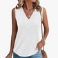 👚  Női V-nyakú, ujjatlan top – puha, réteges gallérral, mindennapi elegancia 🌸