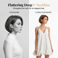 👗 Elegáns, V-kivágású vállpántos ruha ✨ Légies, resort stílusú ruha ballon szegéllyel és állítható vállpántokkal