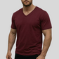Κλασικό ανδρικό T-shirt με V-neck για καθημερινή χρήση