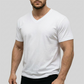 Κλασικό ανδρικό T-shirt με V-neck για καθημερινή χρήση