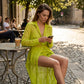 Elegáns, áttetsző, hosszú ing szett