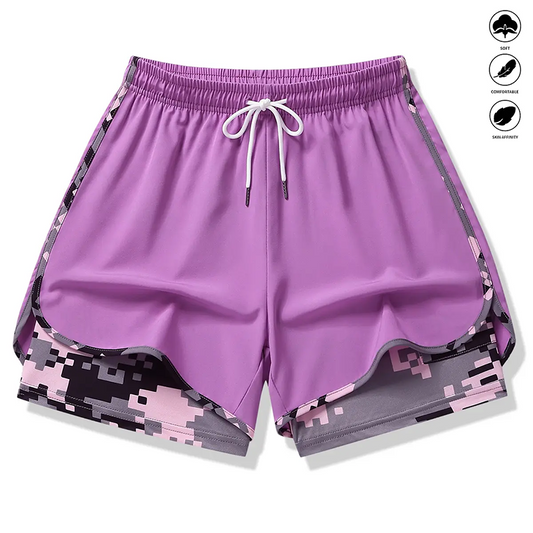 Női 2 az 1-ben sport short – Beépített belső réteggel, állítható derékpánttal | 8 szín | XS–2XL