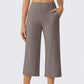 💖 Női Magas Derekú Rugalmas Cropped Nadrág – 6 szín | S–2XL | Széles Szárú | Casual Chic